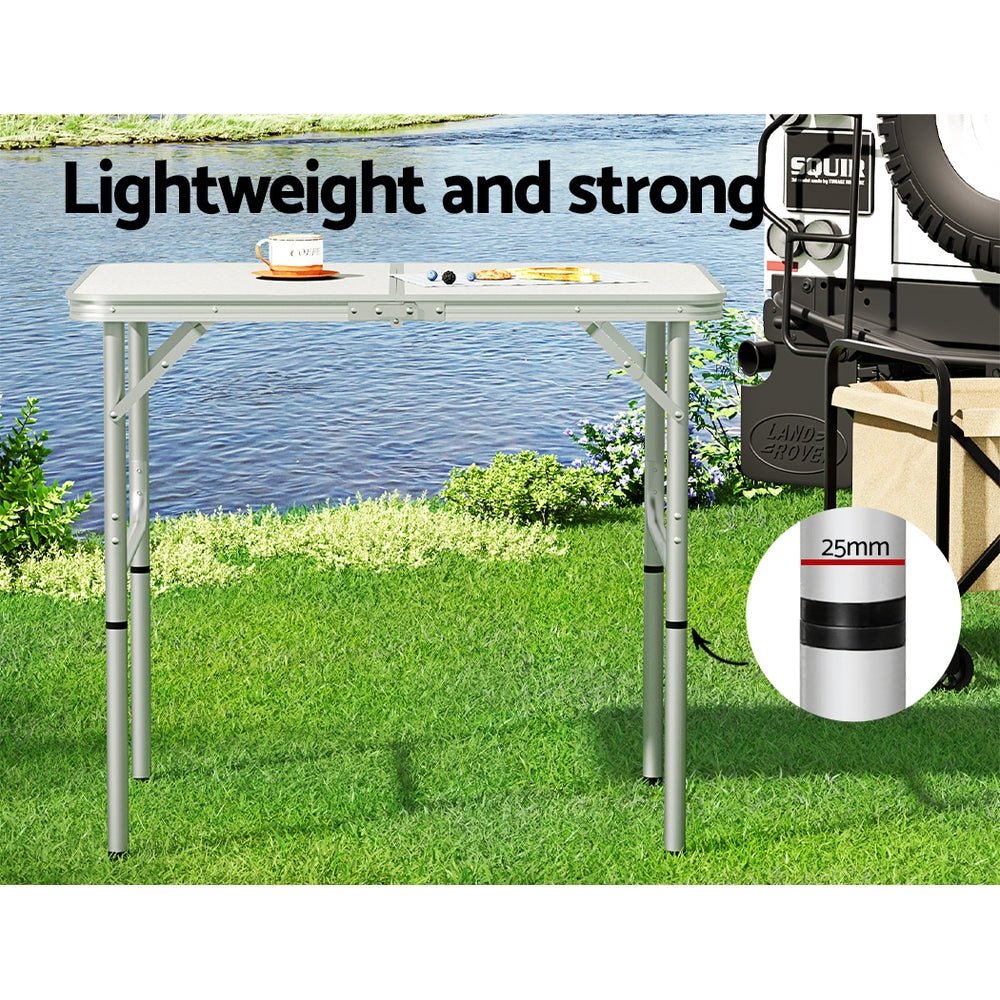 Weisshorn Folding Camping Table 90CM Adjustable Portable Outdoor Picnic Desk | Outdoorium