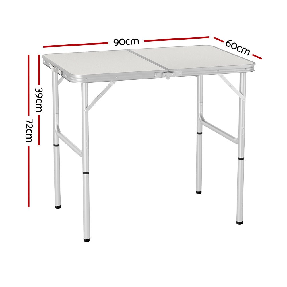 Weisshorn Folding Camping Table 90CM Adjustable Portable Outdoor Picnic Desk | Outdoorium