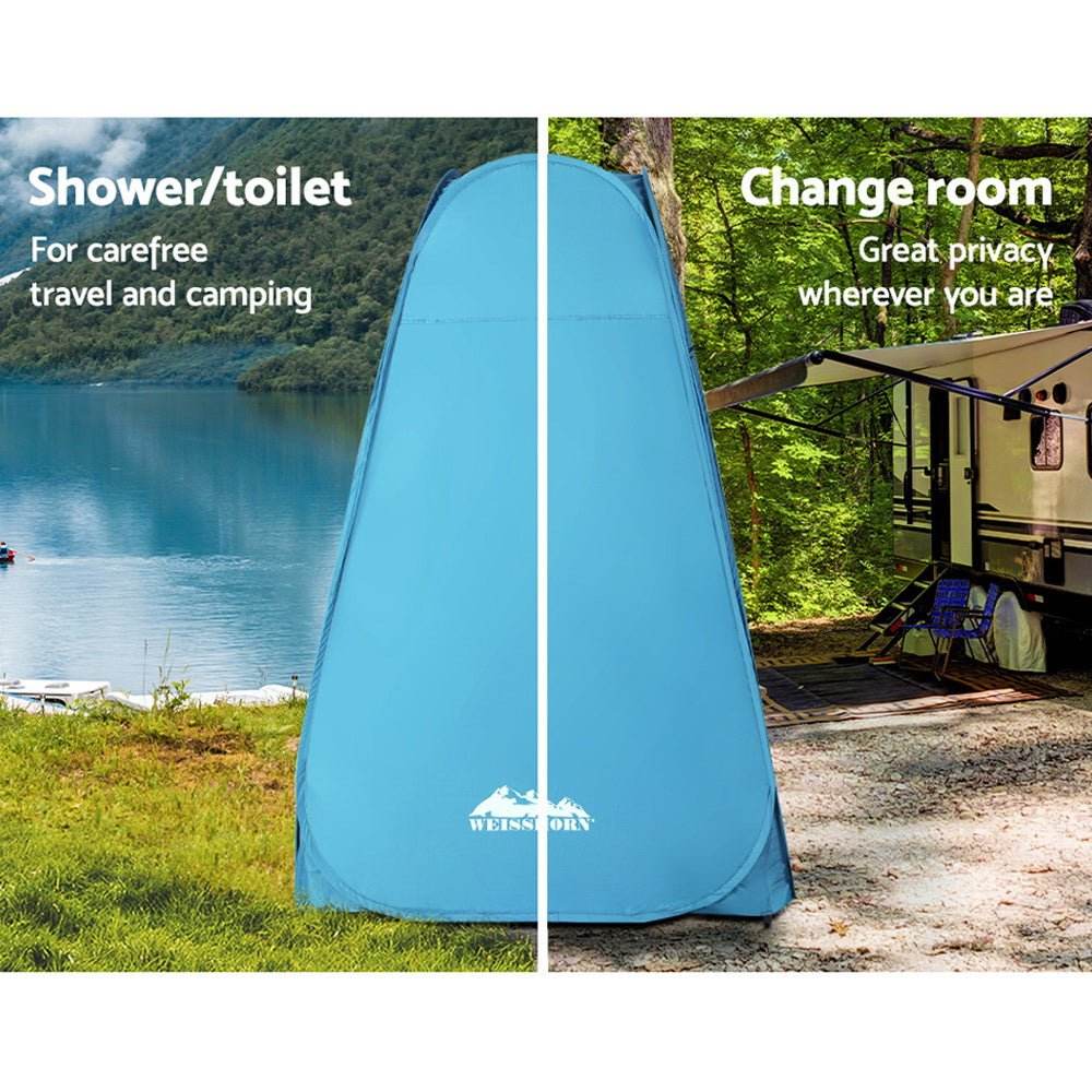 Weisshorn Pop up Camping Shower Toilet Tent Outdoor Privacy Change Room - Outdoorium