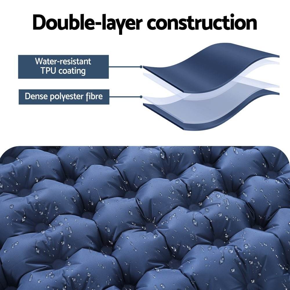 Weisshorn Self Inflating Mattress Camping Sleeping Mat Air Bed Single Pillow Bag - Outdoorium