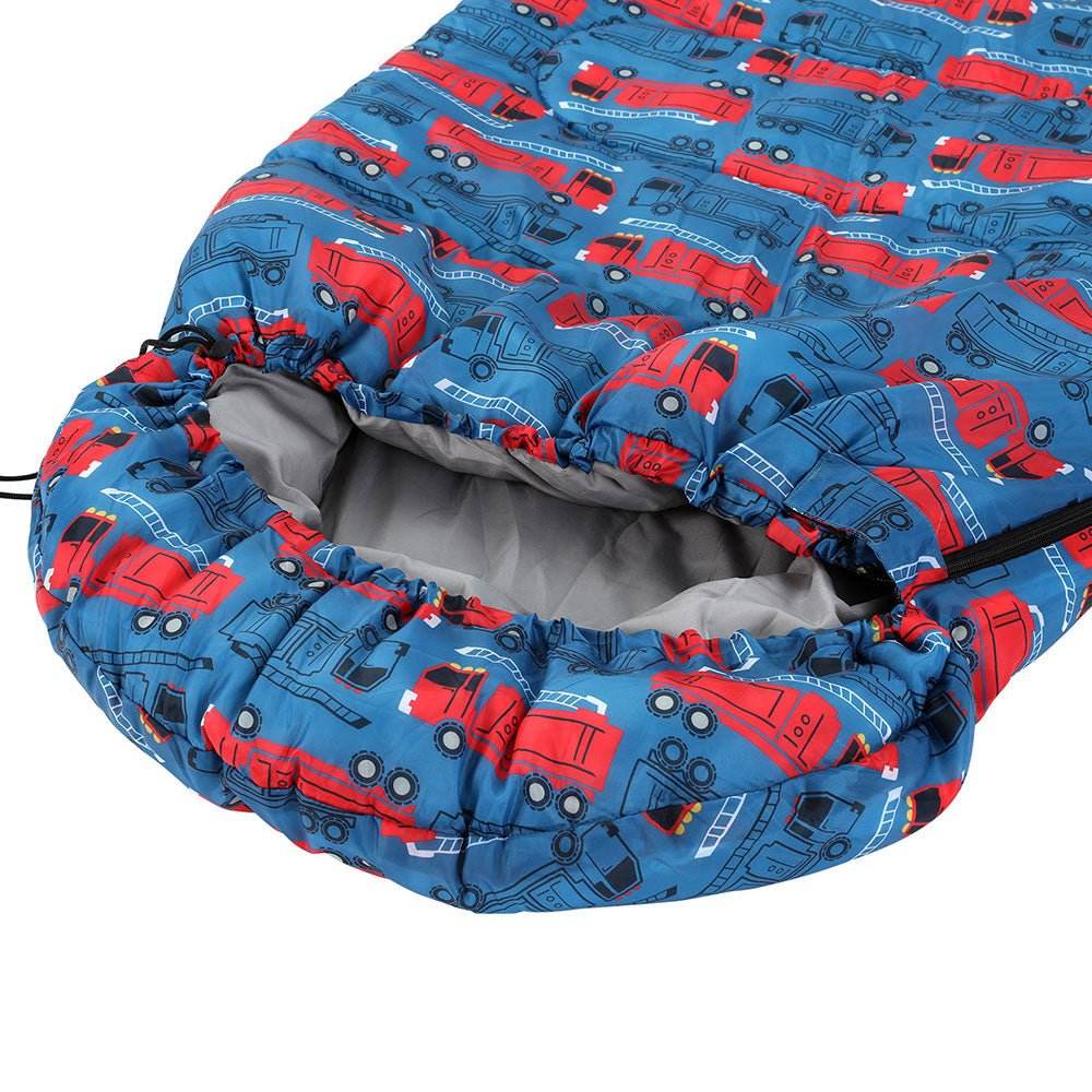 Weisshorn Sleeping Bag Kids Single Bags 180cm Thermal Camping Hiking Blue - Outdoorium