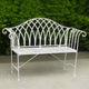 White Lavinia Iron Outdoor Bench | Furniture > Outdoor