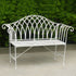 White Lavinia Iron Outdoor Bench | Outdoorium