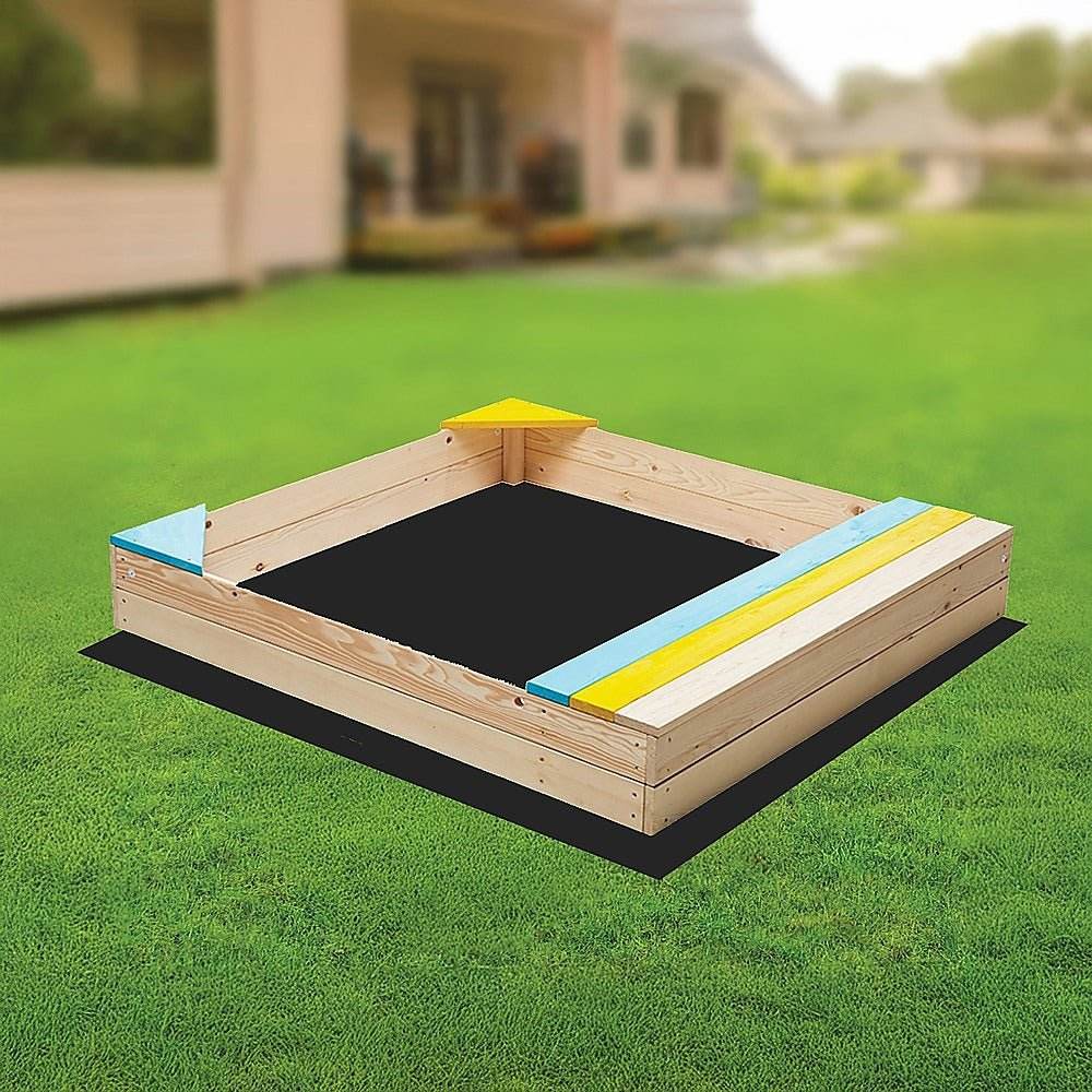 Wooden Kids Backyard Sandbox Children Outdoor Play Toy Sandpit - Outdoorium