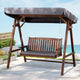Wooden Swing Chair Garden Bench Canopy 3 Seater Outdoor Furniture | Home & Garden > Hammocks