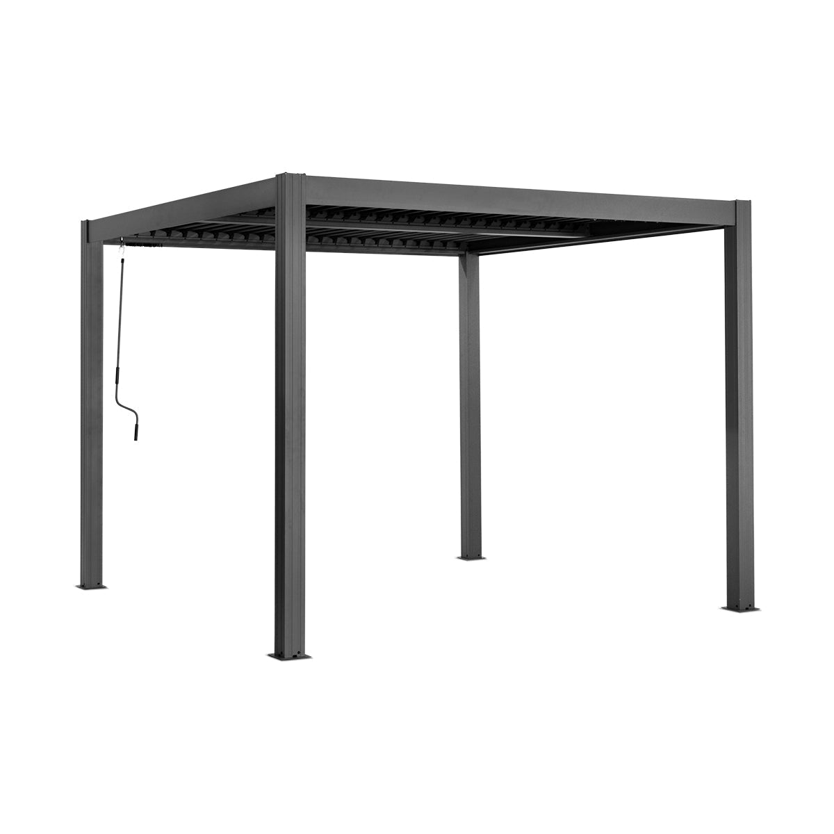 Yardtopia Elmont 3m x 3m Aluminium Adjustable Louvre Pergola | Outdoorium