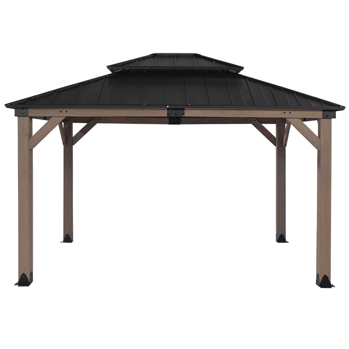 Yardtopia Maryborough 3.6m x 3m Timber & Steel Double Hip Roof Gazebo | Outdoorium