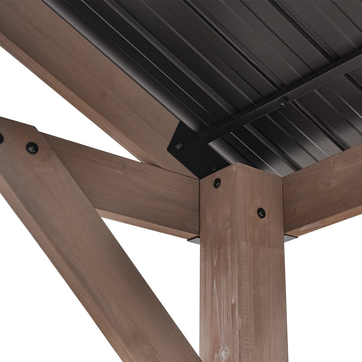 Yardtopia Oslo 2.4m x 1.8m BBQ/Grill Timber & Steel Gable Roof Gazebo | Outdoorium