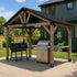 Yardtopia Oslo XL 3.6m x 2.4m BBQ/Grill Timber & Steel Gable Roof Gazebo | Outdoorium