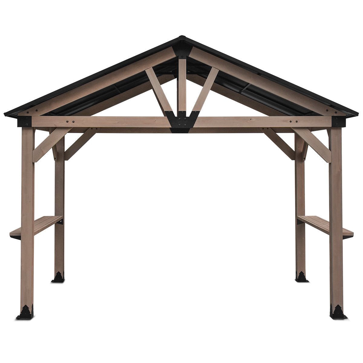 Yardtopia Oslo XL 3.6m x 2.4m BBQ/Grill Timber & Steel Gable Roof Gazebo | Outdoorium