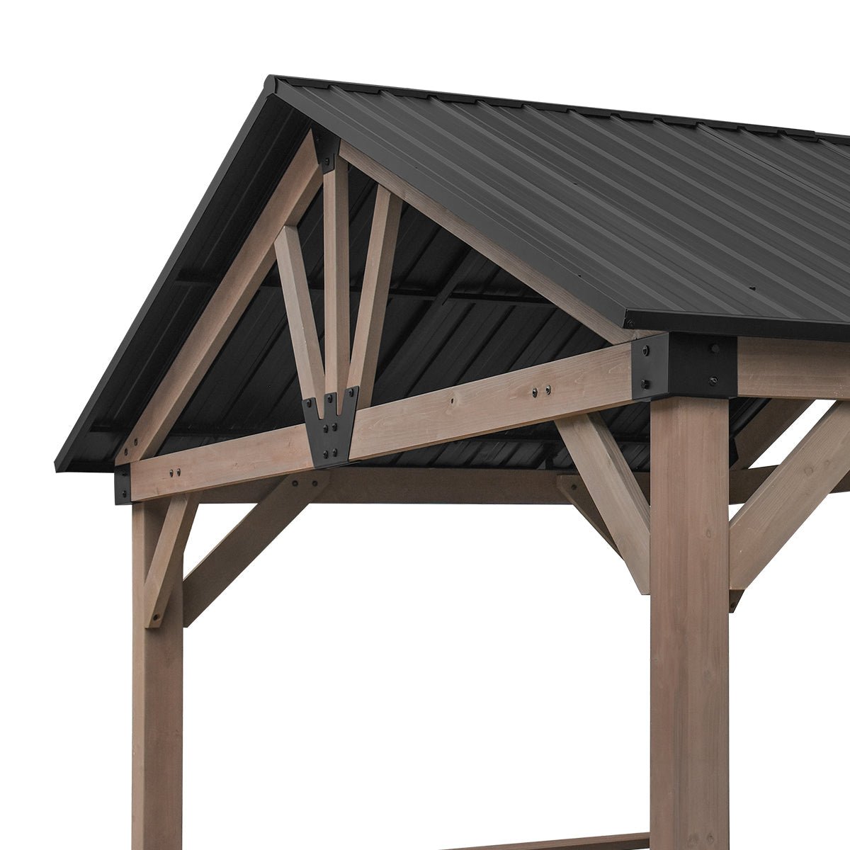 Yardtopia Oslo XL 3.6m x 2.4m BBQ/Grill Timber & Steel Gable Roof Gazebo | Outdoorium