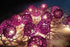 1 Set of 20 LED Cassis Purple 5cm Rattan Cane Ball Battery Powered Christmas String Lights - Outdoorium