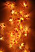 1 Set of 20 LED Orange Frangipani Flower Battery String Lights Christmas Gift Home Wedding Party Decoration Outdoor Table Garland Wreath - Outdoorium