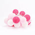 1 Set of 20 LED Pink 5cm Cotton Ball Battery Powered String Lights Christmas Gift Home Wedding Party Girl Bedroom Decoration Outdoor Indoor Table - Outdoorium