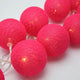 1 Set of 20 LED Red 5cm Cotton Ball Battery Powered String Lights Christmas Gift Home Wedding Party Bedroom Decoration Outdoor Indoor Table Centrepiece - Outdoorium
