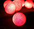 1 Set of 20 LED Red 5cm Cotton Ball Battery Powered String Lights Christmas Gift Home Wedding Party Bedroom Decoration Outdoor Indoor Table Centrepiece - Outdoorium