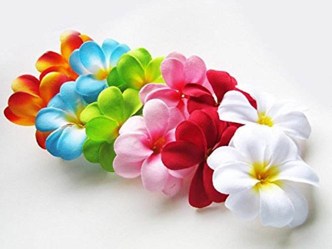1 Set of 20 LED Tropical Bright Colours Frangipani Flower Battery String Lights Christmas Gift Home Wedding Party Decoration Outdoor Table Centrepiece - Outdoorium