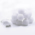 1 Set of 20 LED White 5cm Cotton Ball Battery Powered String Lights Christmas Gift Home Wedding Party Bedroom Decoration Outdoor Indoor Table Centrepiece - Outdoorium