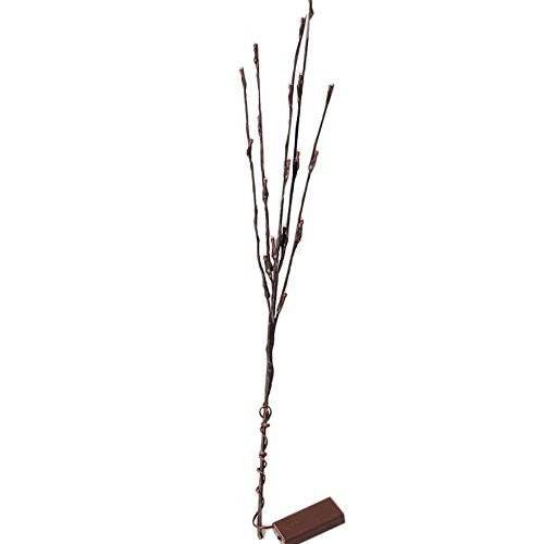 1 Set of 50cm H 20 LED Blue Frangipani Tree Branch Stem Fairy Light Wedding Event Party Function Table Vase Centrepiece Tropical Decoration - Outdoorium