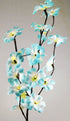 1 Set of 50cm H 20 LED Blue Frangipani Tree Branch Stem Fairy Light Wedding Event Party Function Table Vase Centrepiece Tropical Decoration - Outdoorium