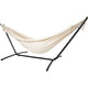10ft Black Universal Steel Hammock Stand & Authentic Double Clasico Hammock in Natura | Outdoorium