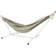10ft White Universal Steel Hammock Stand & Authentic Double Vichy Hammock in Urban Olive | Outdoorium