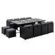 Gardeon Outdoor Dining Set 13 Piece Wicker Table Chairs Setting Black | Outdoorium