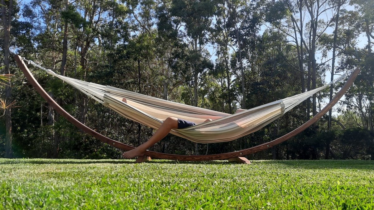 14ft Wooden Arc Hammock Stand - Outdoorium