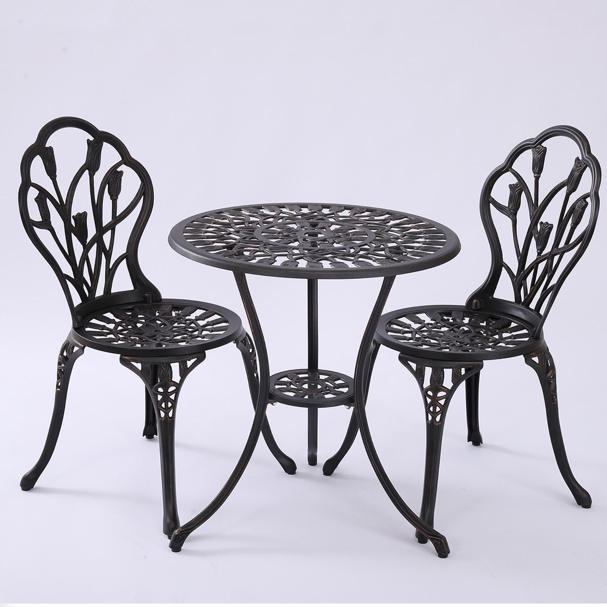 2 Seater Dominique Cast Aluminium Bistro Set - Outdoorium