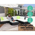 3PC Outdoor Furniture Sofa Set Wicker Rattan Garden Lounge Chair Setting - Outdoorium