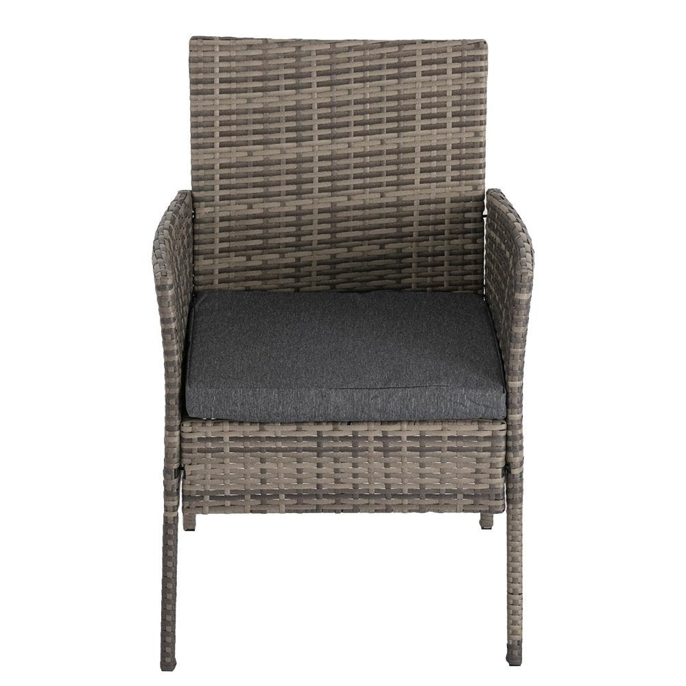 4 Seater Wicker Outdoor Lounge Set - Mixed Grey - Outdoorium