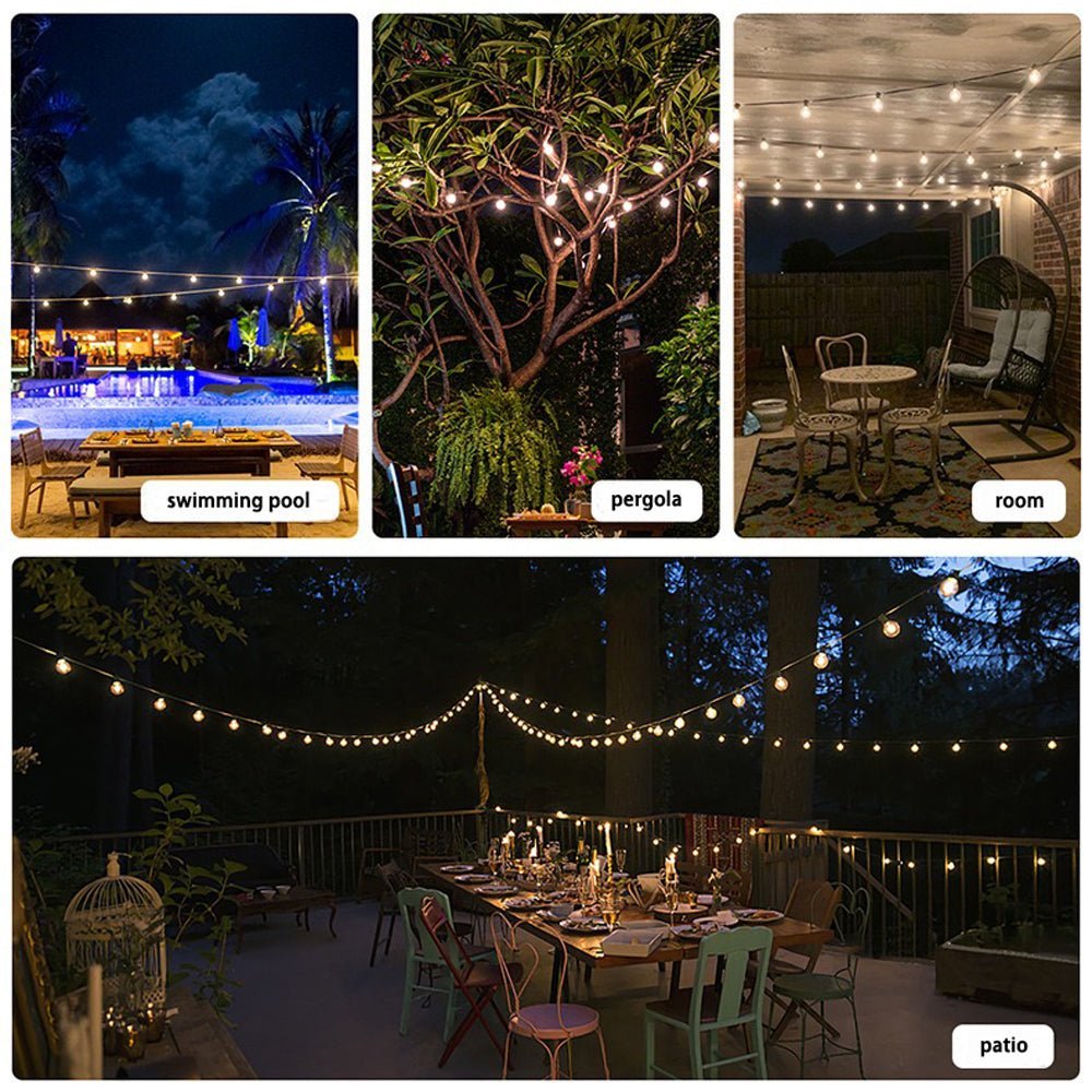 40M Festoon String Lights Kits Waterproof outdoor - Outdoorium