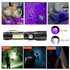 7 Modes Waterproof Rechargeable UV Light Flashlight Torch for Camping - Outdoorium