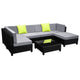 Gardeon 7 - Piece Outdoor Sofa Set Wicker Couch Lounge Setting Seat Cover | Outdoorium
