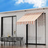 Instahut Window Fixed Pivot Arm Awning Outdoor Door Canopy 2X1.8M Beige/Brown | Outdoorium