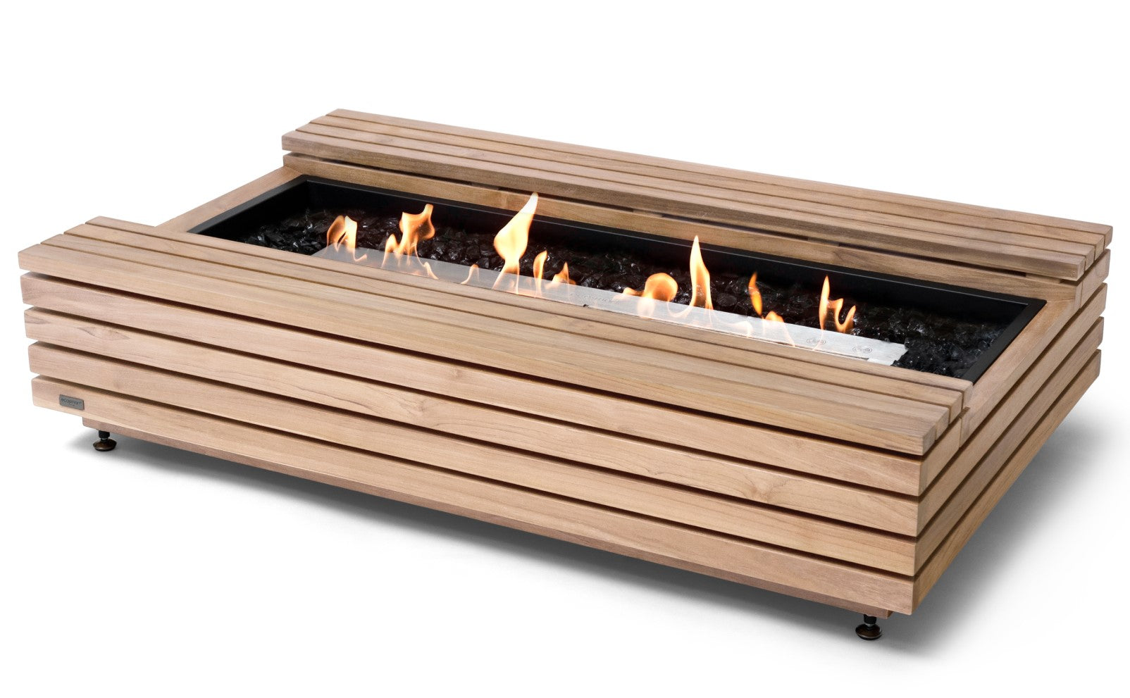 EcoSmart Cosmo 50 Fire Pit Table - Teak - Outdoorium