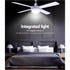 Devanti 52'' Ceiling Fan AC Motor w/Light w/Remote - White - Outdoorium