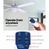 Devanti 52'' Ceiling Fan AC Motor w/Light w/Remote - White - Outdoorium