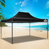 Instahut Gazebo Pop Up Marquee 3x4.5 Folding Tent 500D Wedding Camping Black | Outdoorium