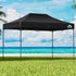 Instahut Gazebo Pop Up Marquee 3x4.5 Folding Tent 500D Wedding Camping Black | Outdoorium