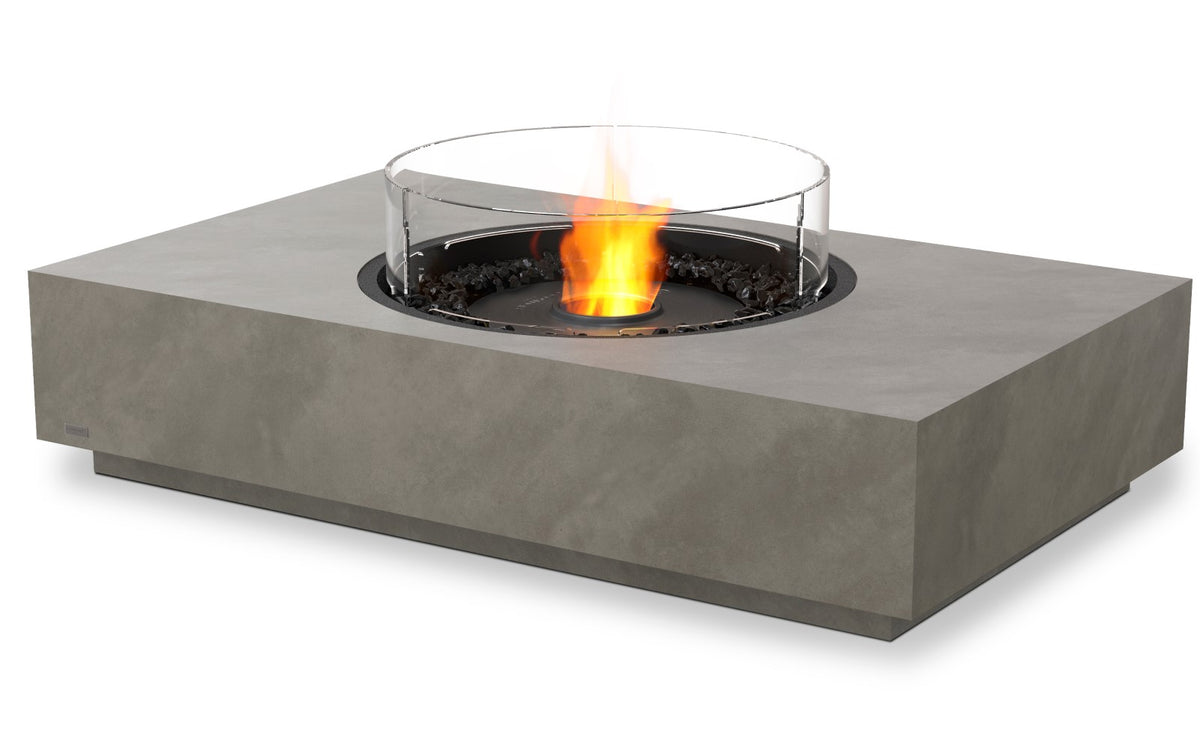 EcoSmart Martini 50 Fire Pit Table - Natural + Black Burner - Outdoorium