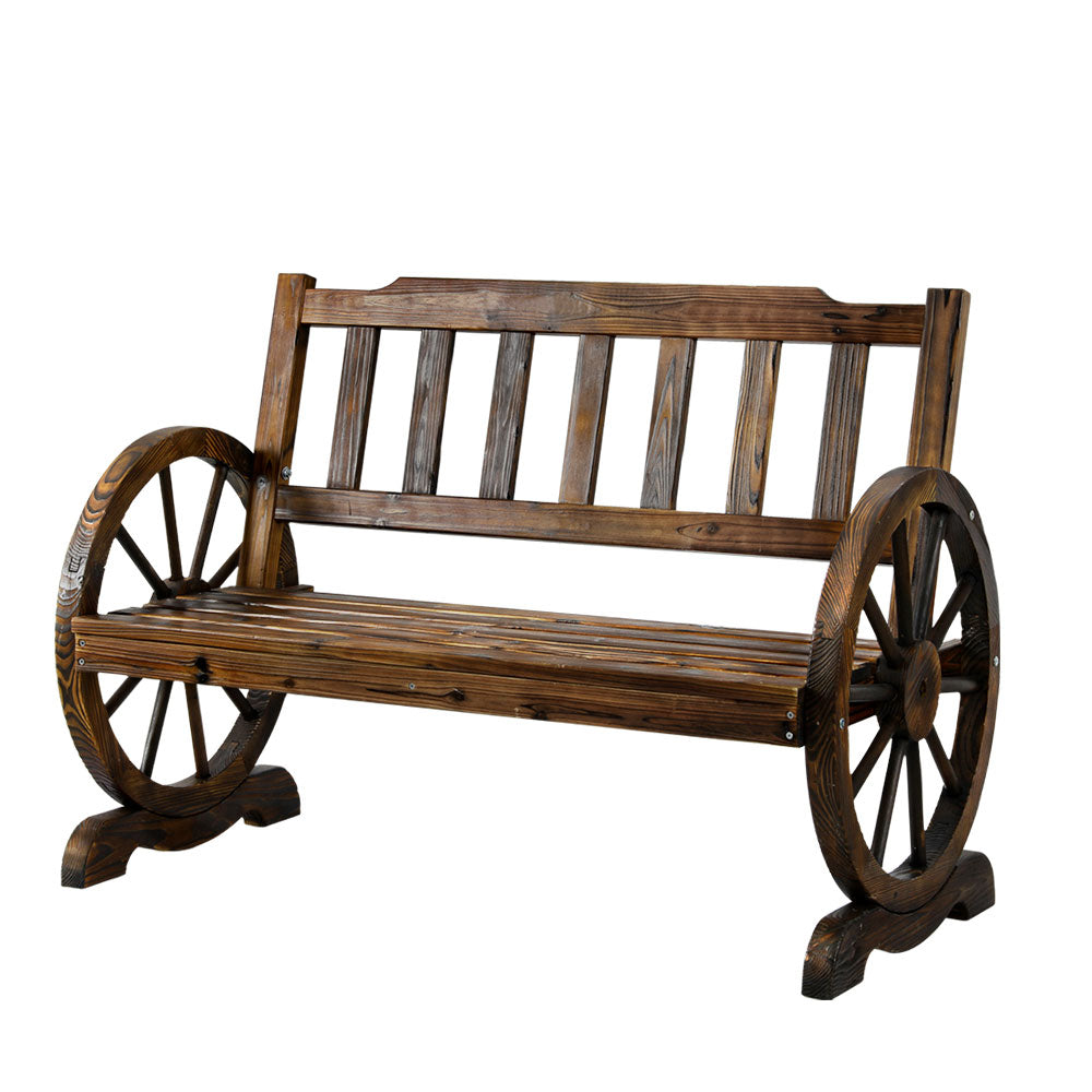 Wooden Wagon Wheel Chair - Outdoorium