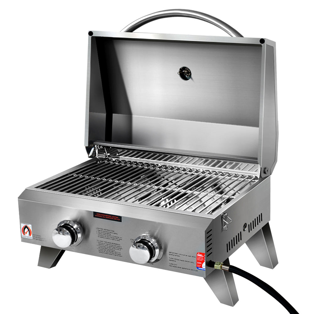 Portable 2 Burner Gas BBQ - Outdoorium