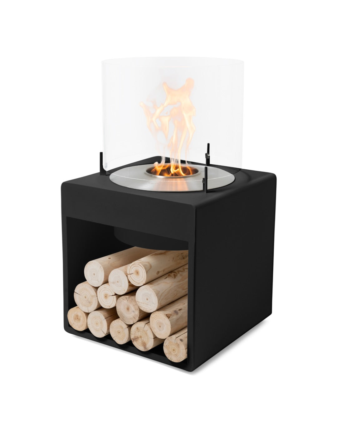 EcoSmart Pop 8L Designer Fireplace - Yellow + Black Burner - Outdoorium