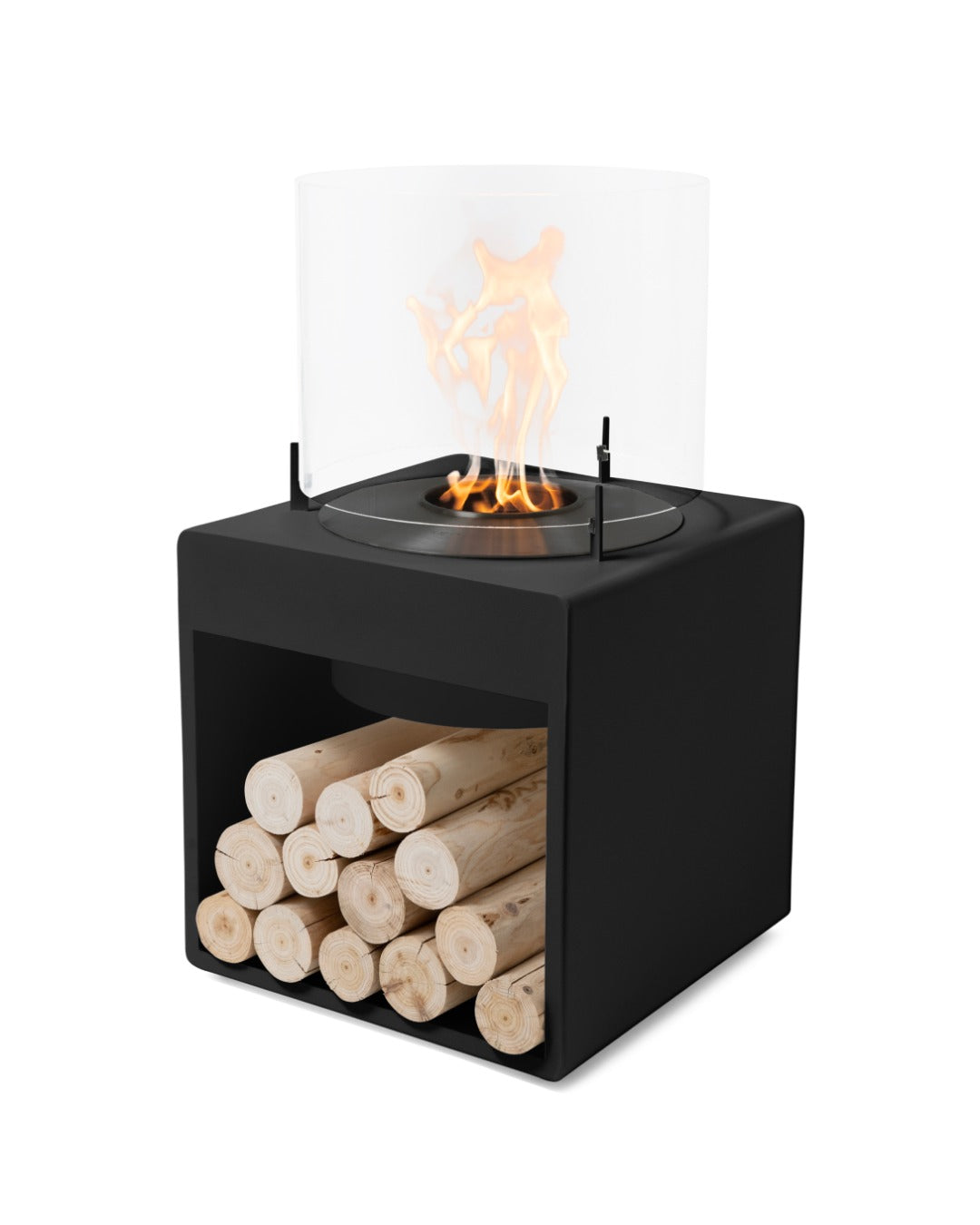 EcoSmart Pop 8L Designer Fireplace - Yellow + Black Burner - Outdoorium