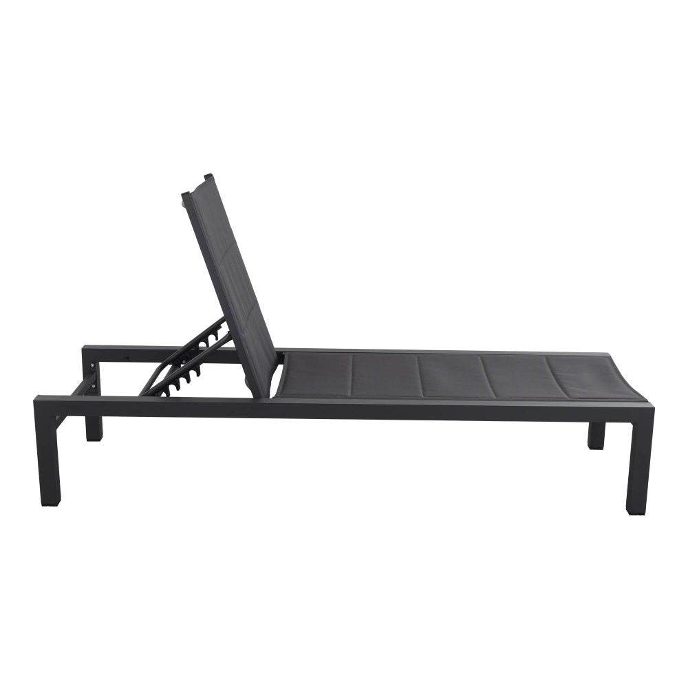 Adjustable Outdoor Sun Lounger in Aluminium Dark Grey - Outdoorium