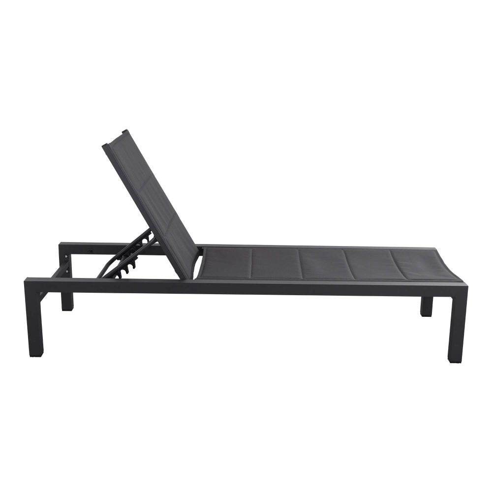 Adjustable Outdoor Sun Lounger in Aluminium Dark Grey - Outdoorium