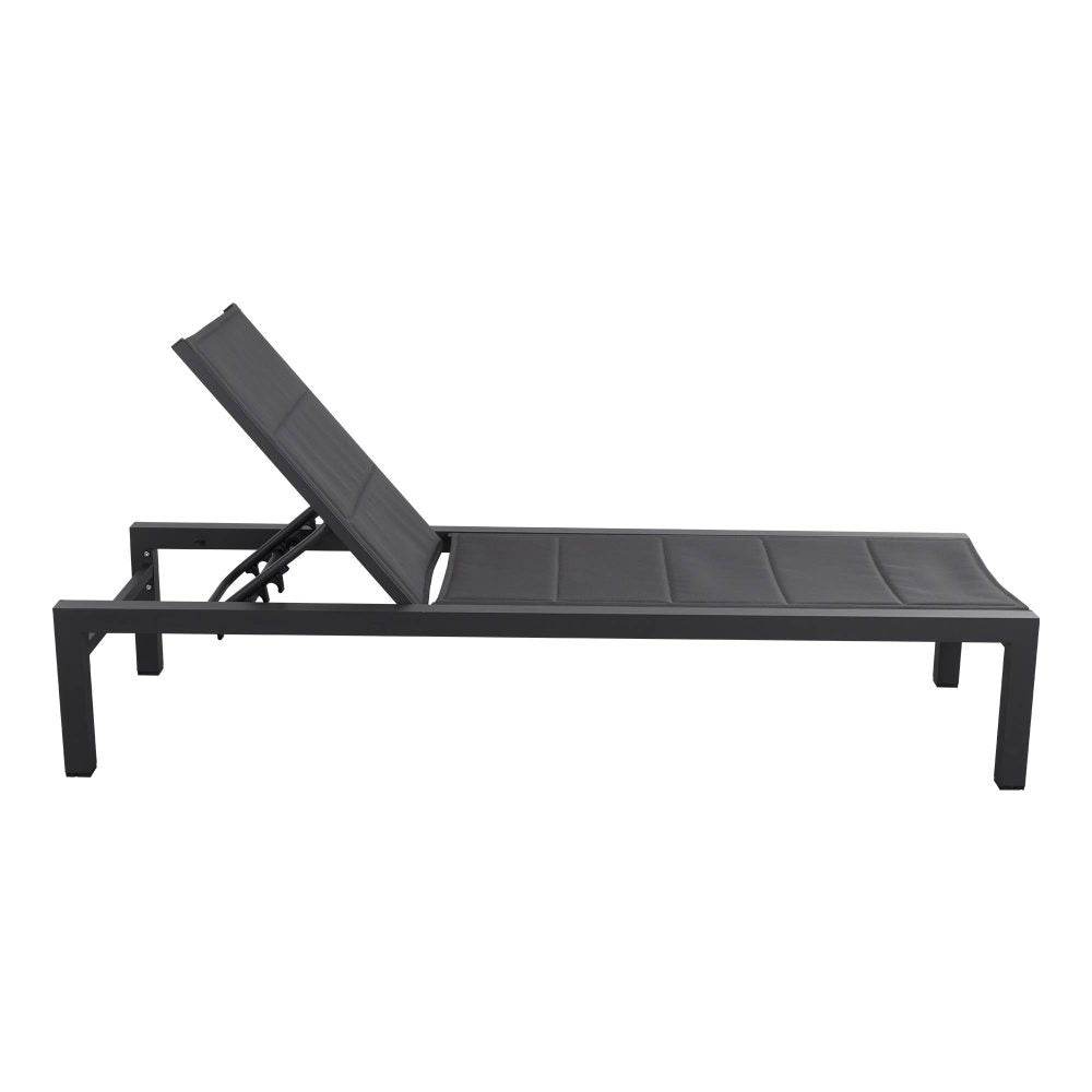 Adjustable Outdoor Sun Lounger in Aluminium Dark Grey - Outdoorium
