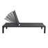 Adjustable Outdoor Sun Lounger in Aluminium Dark Grey - Outdoorium
