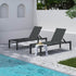 Adjustable Outdoor Sun Lounger in Aluminium Dark Grey - Outdoorium